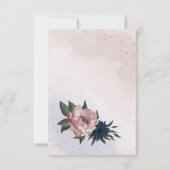 ピンクとネイビーの花の植物学 サンキューカード (裏面)