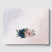 ピンクとネイビーの花ボタニ結婚ーズ ゲストブック (裏面)