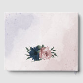 ピンクとネイビーの花ボタニ結婚ーズ ゲストブック (裏面)