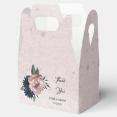 ピンクとネイビーの花ボタニ結婚ーズ フェイバーボックス (オープン)