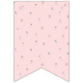 ピンクとネイビーの赤ちゃんシャワー バンティングフラッグ (第1の旗)