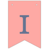 ピンクとネイビーの赤ちゃんシャワー バンティングフラッグ (第3の旗)