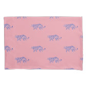 ピンクとネイビータイガーのパター子供へン、10代、女の子 枕カバー (正面)