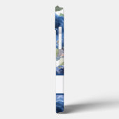 ピンクとネイビーブルーの水色フローラ名 Case-Mate iPhoneケース (裏面 / 左)