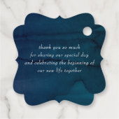 ピンクとネイビーブルーの花結婚々ありがとう フェイバータグ (裏面)