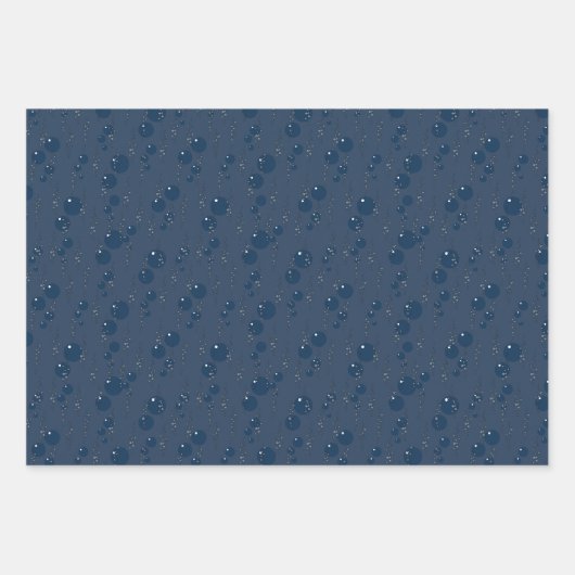 ピンクとネイビーブルーメキシコのアクソロトル ラッピングペーパーシート (正面2)