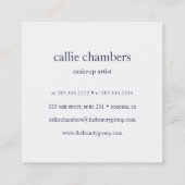 ピンクとネイビーモノグラム スクエア名刺 (裏面)