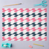 ピンクとネイビー航海のシリーズデザイン11 薄葉紙 (クラフト)