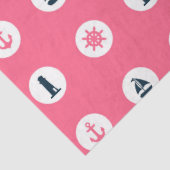 ピンクとネイビー航海のシリーズデザイン15 薄葉紙 (詳細)