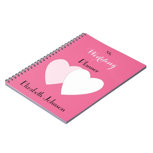 ピンクとハートと名結婚前 ノートブック (左側)