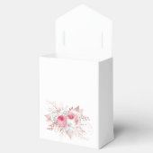 ピンクとバラの金ゴールドフローラとレースブライダルシャワー フェイバーボックス (オープン)