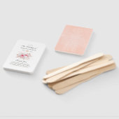 ピンクとバラの金ゴールドフローラとレース結婚式 プログラム ハンドファン (組立なし)