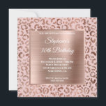 ピンクとバラゴールドフォイルleopard Glam 30th Birthday 招待状<br><div class="desc">自分のマイルストーファンシーンスクエアスタイリッシュシェイプ誕生祝いへの招待を作成する。装飾フェイクバラ金ゴールド箔とパステルピンクヒョウ印刷デザインは、正方形のバラ金ゴールドブラシ付き金属ホイルグラデーションオーバーレイであなたの招待状情報のために。白カスタマイズフォントスタイル、色とサイズ。カスタマイズ赤面の背景色。豪華なホイルモダンは、写真のようにプリントするデジタルアート要素で作成される。あなたのガーリー友人のための素晴らしいバースデ最高のージ招待状。</div>