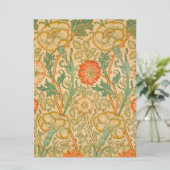 ピンクとバラパターン（William Morris著） カード (スタンド正面)