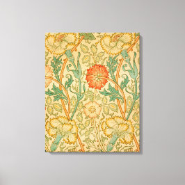 ピンクとバラパターン（William Morris著） キャンバスプリント