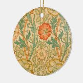 ピンクとバラパターン（William Morris著） セラミックオーナメント (左)