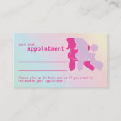 ピンクとバラプードルアポイントメントリマインダービジネス 名刺 (正面)