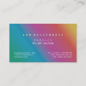 ピンクとバラプードルアポイントメントリマインダー 名刺 (裏面)