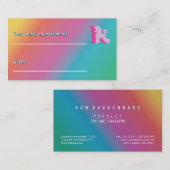 ピンクとバラプードルアポイントメントリマインダー 名刺 (正面/裏面)