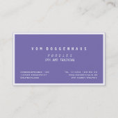 ピンクとバラプードルカップルの名刺 名刺 (裏面)