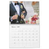 ピンクとバラ牡丹の花結婚私たちのカレンダー カレンダー (2月 2027)
