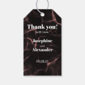 ピンクとバラ色の大理石をイメージしたテーマ ギフトタグ (正面)