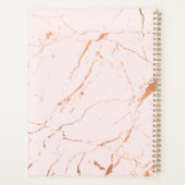 ピンクとバラ金ゴールド大理石アポイントメント本 プランナー手帳 (裏面)