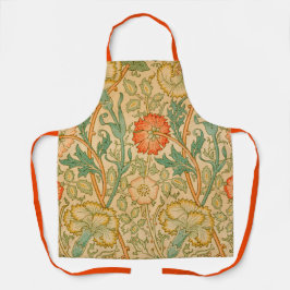ピンクとバラby William Morris エプロン