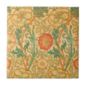 ピンクとバラby William Morris タイル (正面)