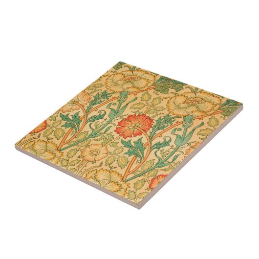 ピンクとバラby William Morris タイル (側面)
