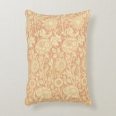 ピンクとバラby William Morris、ヴィンテージの花 アクセントクッション (正面(垂直))