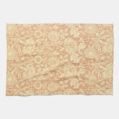 ピンクとバラby William Morris、ヴィンテージの花 キッチンタオル (横)