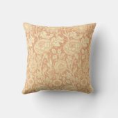 ピンクとバラby William Morris、ヴィンテージの花 クッション (裏面)