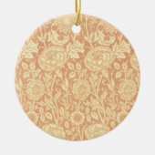 ピンクとバラby William Morris、ヴィンテージの花 セラミックオーナメント (正面)