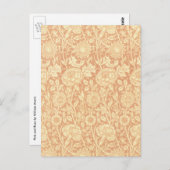 ピンクとバラby William Morris、ヴィンテージの花 ポストカード (正面/裏面)