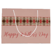 ピンクとバーンレッド ラージペーパーバッグ (裏面)