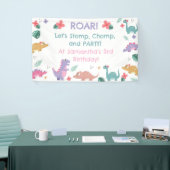 ピンクとパステルガールの恐竜 横断幕 (トレードショー)