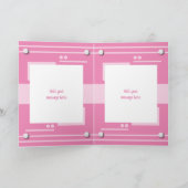 ピンクとパステル任意の大事な行事写真 カード (内部)