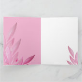 ピンクとパンクの水彩画 サンキューカード (内部)