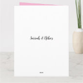 ピンクとパンクの水彩画 サンキューカード (裏面)