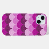 ピンクとパープルのきらめくマーメイドスケール柄 Case-Mate iPhoneケース (裏面 (横))