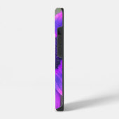 ピンクとパープルのひまわり  iPhoneケース (左側面)