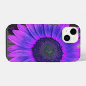ピンクとパープルのひまわり  iPhoneケース (裏面横)
