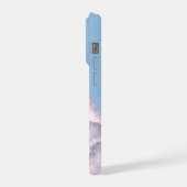 ピンクとパープルのふわふわ雲のスマホケース iPhoneケース (左側面)