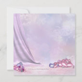 ピンクとパープルのアフリカ系アメリカ人の赤ちゃん女の子のシャワー 招待状 (裏面)