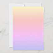 ピンクとパープルのオンブルがかったエレガントなSweet 16 ローラー スケート 招待状 (裏面)