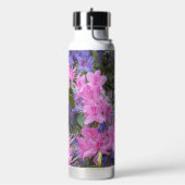 ピンクとパープルのシャクナゲの花 ウォーターボトル (左面)