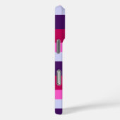 ピンクとパープルのストライプパターントバッグ Case-Mate iPhoneケース (裏面 / 右)