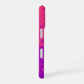 ピンクとパープルのスプラッター iPhone 16ケース (右側面)