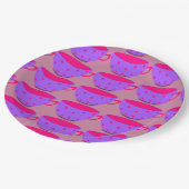 ピンクとパープルのテーマ 英国風 ティーカップ 紙皿 (アングル)